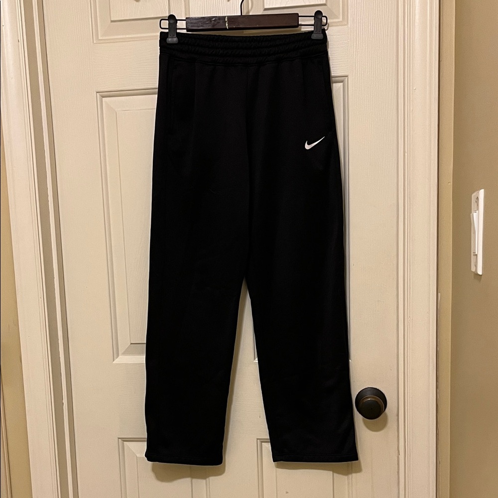 Nike Kids Black Sweatpants with White Nike Logo